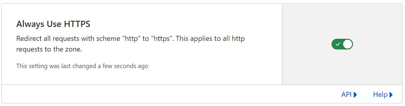 Redirect to HTTPS in CloudFlare