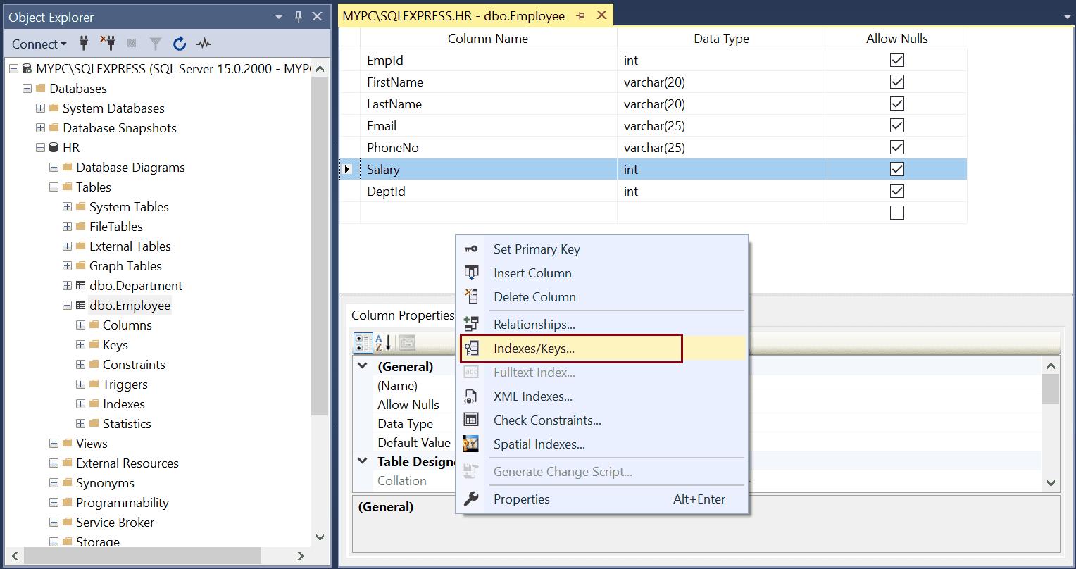 SQL Server Unique Key Constraint