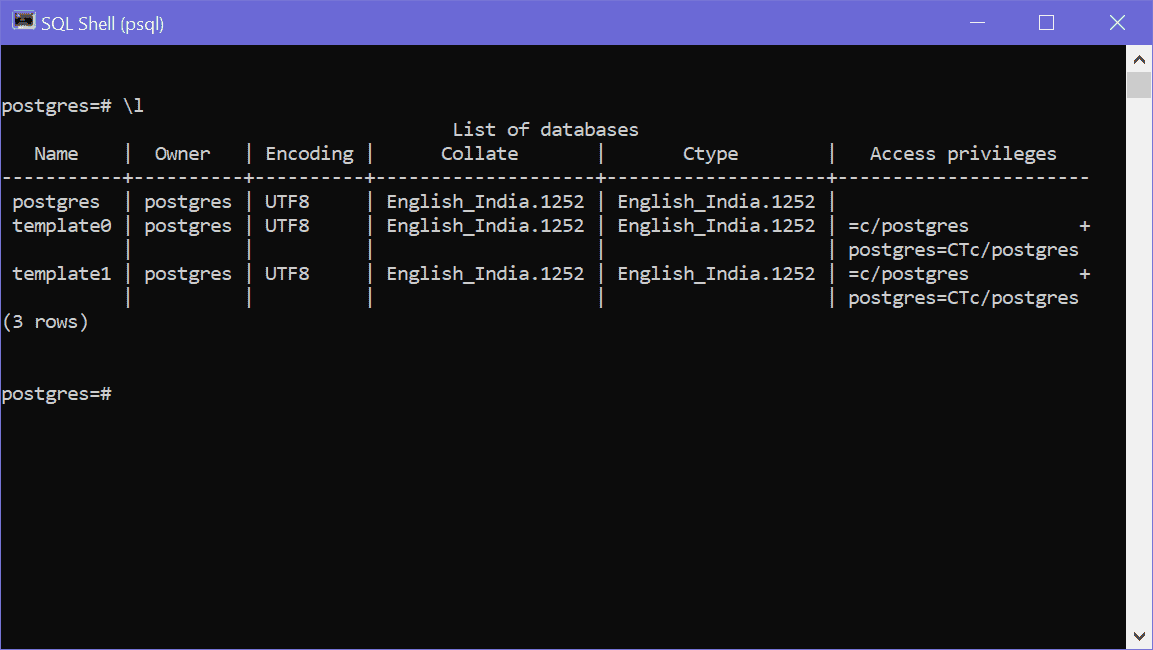 Connect to PostgreSQL Database using SQL Shell & pgAdmin