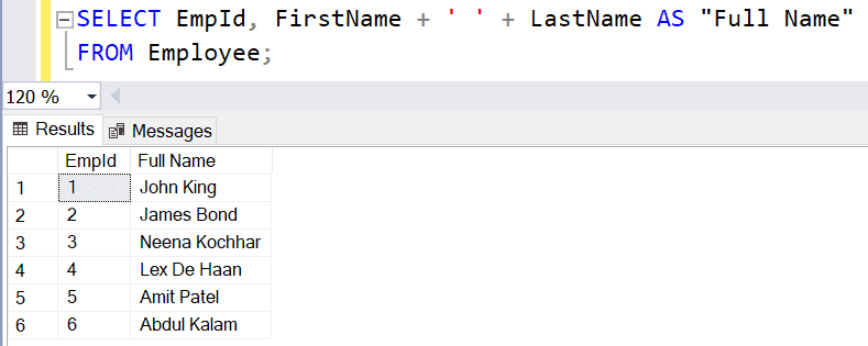 SELECT Statement in SQL Server