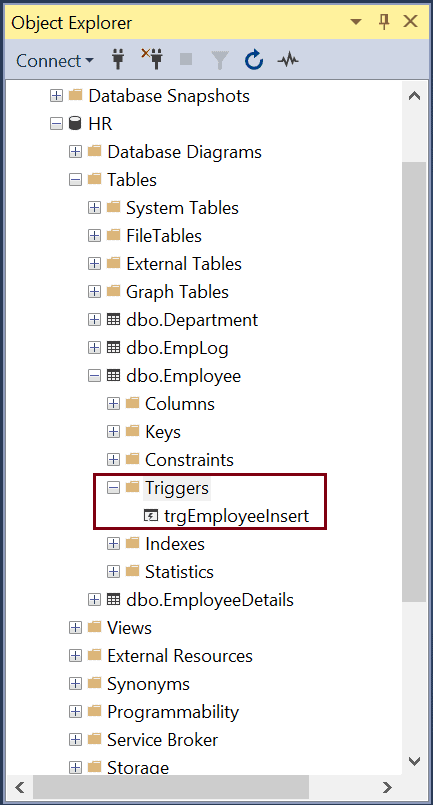 Triggers in SQL Server