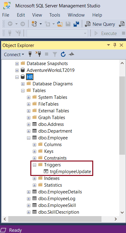 Triggers in SQL Server image.