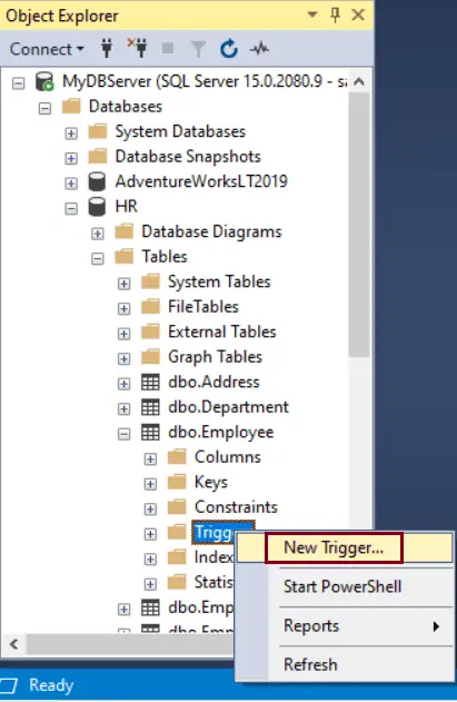 Triggers in SQL Server